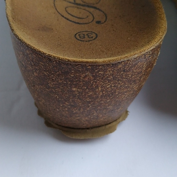 Biza Boho Strappy Green Cork Leather Sandals Size 7 made in spain - Picture 9 of 16